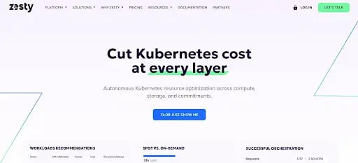 Zesty automation platform supporting AWS cost optimization across workloads.