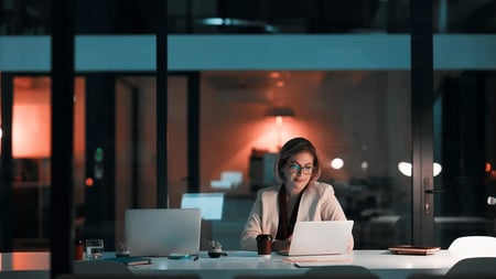 office-woman-working-late