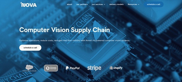 Nova Cloud computer vision system for supply chain optimization and real-time visibility.