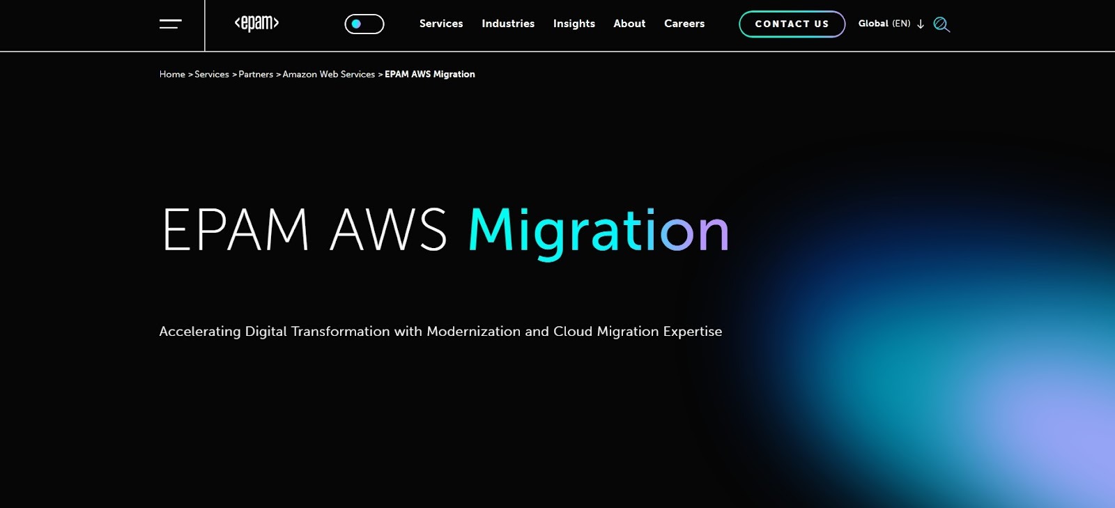 EPAM delivering large-scale AWS migration and modernization programs.