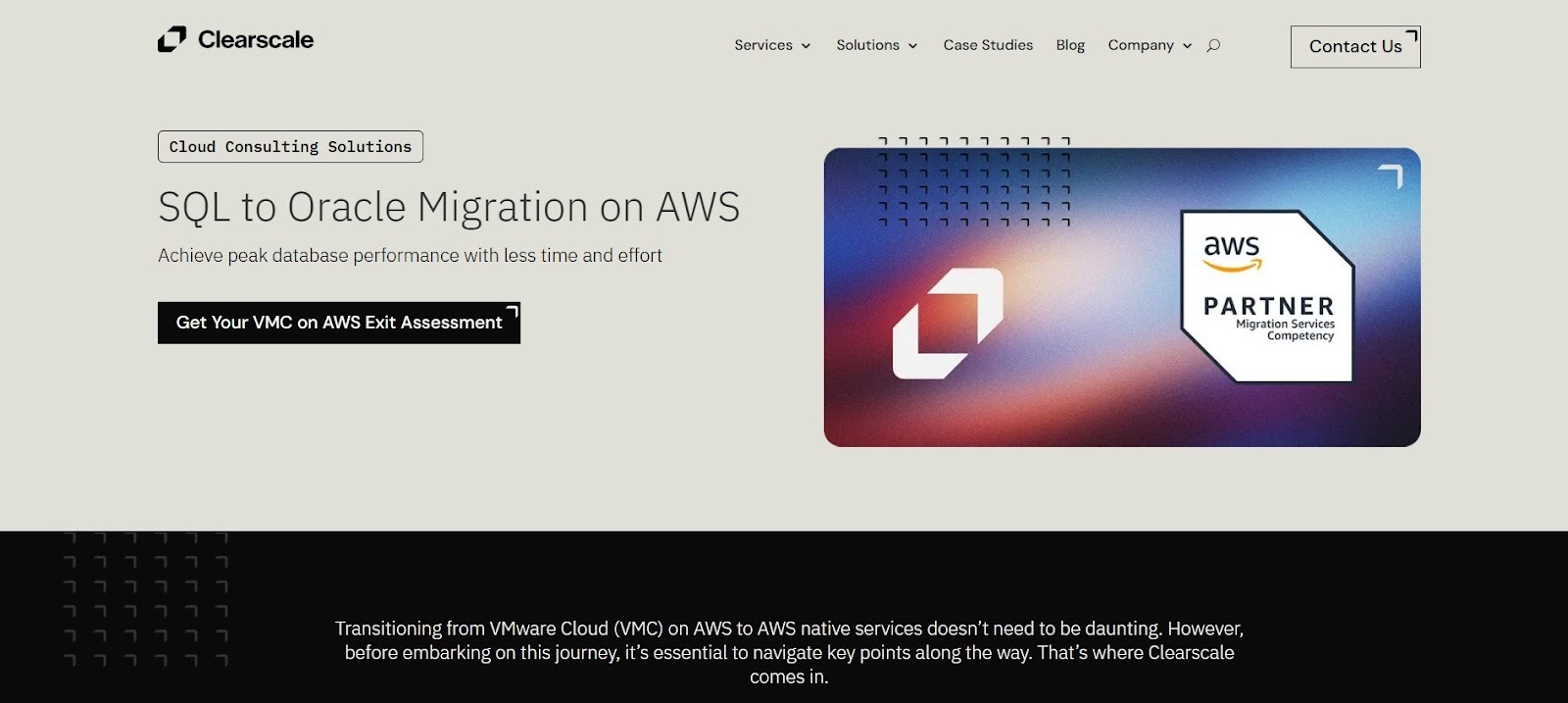 ClearScale supporting VMware exits with AWS-native migration execution.
