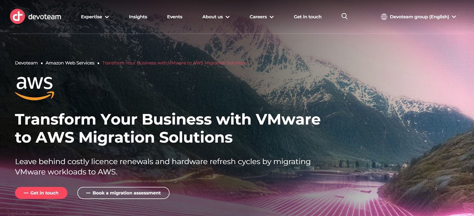 Devoteam delivering VMware to AWS migration for regulated enterprises.